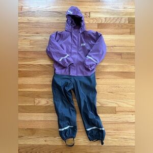 Helly Hansen Fleece Lined Rainsuit 5T NWOT